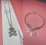 Сет от две части - гривна и колие с мече със сърце, снимка 2