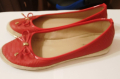 Червени обувки тип балерини. Размер 38, снимка 3