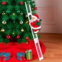 Катерещ се по стълба Дядо Коледа с музика – движеща се коледна украса 70см, снимка 4