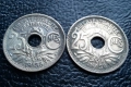 Стара монета 25 сантима 1938 г. и 1939 г. Франция - красиви !, снимка 6