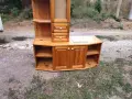 Дървено шкафче масив и витрина, снимка 6