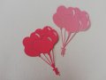 Хартиен елемент балони сърца 2 бр скрапбук декорация , снимка 3