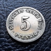 Стара монета 5 пфенига 1905 г. буква F - Германия- рядка, хит цена !, снимка 12 - Нумизматика и бонистика - 39740804