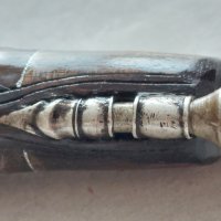 Много рядък миниатюрен капсулен пищов-сребърен обков ORIGINAL DERINGER SINGLE-SHOT POCKET PISTOL, снимка 13 - Антикварни и старинни предмети - 44479312