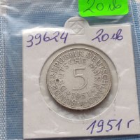 Сребърна монета 5 марки 1951г. Германия уникат за КОЛЕКЦИОНЕРИ 39624, снимка 9 - Нумизматика и бонистика - 42763447