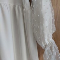 AYNAZ - бяла рокля, снимка 3 - Рокли - 40531038