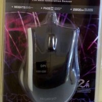 Нова мишка геймърска лазерна 3200 dpi FC1300 на USB, черна в блистер, снимка 1 - Клавиатури и мишки - 31997436