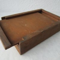 ?  Стара дървена кутия с плъзгащ капак, дърво стара, снимка 3 - Други - 31791297