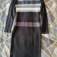 Черна трикотажна рокля С-ка, снимка 5 - Рокли - 44447181