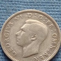 Сребърна монета 0.500 проба 6 пенса 1945г. Великобритания крал Джордж шести 40396, снимка 9 - Нумизматика и бонистика - 42752451