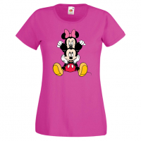 Дамска тениска Mickey & Minnie 3 Мини Маус,Микки Маус.Подарък,Изненада,, снимка 7 - Тениски - 36526206