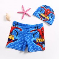 Детски бански Spider-man с плувна шапка, снимка 1 - Водни спортове - 29621812