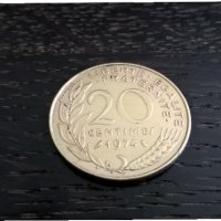 Монета - Франция - 20 сантима | 1974г., снимка 1 - Нумизматика и бонистика - 29145709