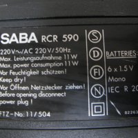 SABA RCR 590 Радиокасетофон от 70 те, снимка 3 - Радиокасетофони, транзистори - 39852800