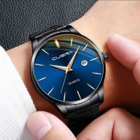 Модерен мъжки часовник стилен стрелки метална каишка различни цветове, снимка 12 - Мъжки - 37374528