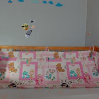Обиколници за детска кошара + детска кошара, снимка 4 - Спално бельо и завивки - 40463914