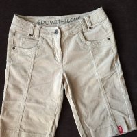 Детски бермуди ESPRIT оригинал, за 158см., от кадифе, бежови джинси, като нови!!!, снимка 2 - Детски панталони и дънки - 11374549
