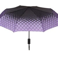 Автоматичен сгъваем чадър за дъжд с черен лилав диамант 29 см, снимка 2 - Други - 42876460