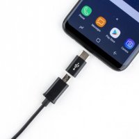 Букса преходна MICRO USB(ж)/TYPE-C(м), снимка 2 - USB кабели - 31022784