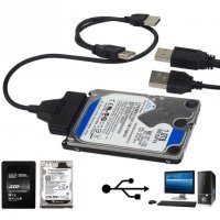 Адапторен кабел USB 2.0 към SATA Кабел Преходник Адаптор ЮСБ Външен Твърд Диск SSD  , снимка 14 - Други - 26809835
