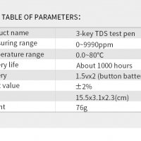 TDS Meter Тестер Анализатор за качеството на питейната вода, снимка 10 - Друга електроника - 40135970