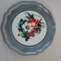 Стари немски декоративни чинийки/ подложки за чаши, снимка 2 - Други ценни предмети - 31579202
