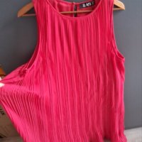 Червена солей, плисирана рокля Л ХЛ размер , снимка 11 - Рокли - 42655452