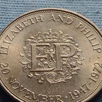 Монета Великобритания 25г. Елизабет втора и принц Филип 40427, снимка 3 - Нумизматика и бонистика - 42712035