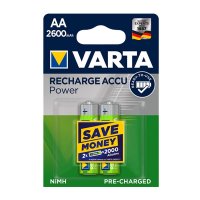 Презареждащи акумулаторни батерии Varta Recharge Accu AA 2600mAh, снимка 1 - Друга електроника - 39029572