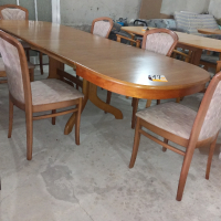 Комплект разтегателна маса с 6 стола, снимка 2 - Маси - 44794980