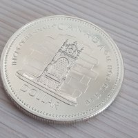 1 сребърен долар 1977 година Канада Елизабет II сребро ТОП, снимка 2 - Нумизматика и бонистика - 35278365