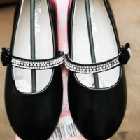 Продавам детски обувки, тип балерини - черни, 28 номер, снимка 1 - Детски обувки - 38091756