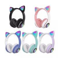 Котешки детски слушалки - безжични, снимка 1 - Слушалки и портативни колонки - 42781125