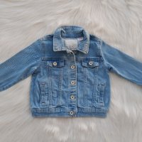 Детско дънково яке Zara 9-12 месеца , снимка 1 - Бебешки якета и елеци - 42671807