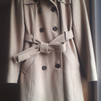 Палто Cubus, M, вълна+ Burberry топъл шал, като нови, снимка 2 - Палта, манта - 44693730