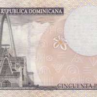 50 песо 2002, Доминиканска република, снимка 2 - Нумизматика и бонистика - 38414771