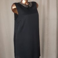Vila L Черна разкошна рокля с мъниста , снимка 1 - Рокли - 42241777