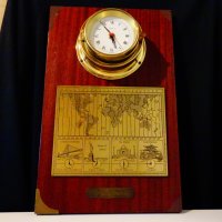 Западно Германски корабен часовник,карта за световно време по Гринуич. , снимка 10 - Антикварни и старинни предмети - 29491531