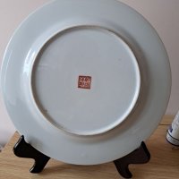 Стара китайска декоративна чиния китайски порцелан , снимка 4 - Антикварни и старинни предмети - 38784720