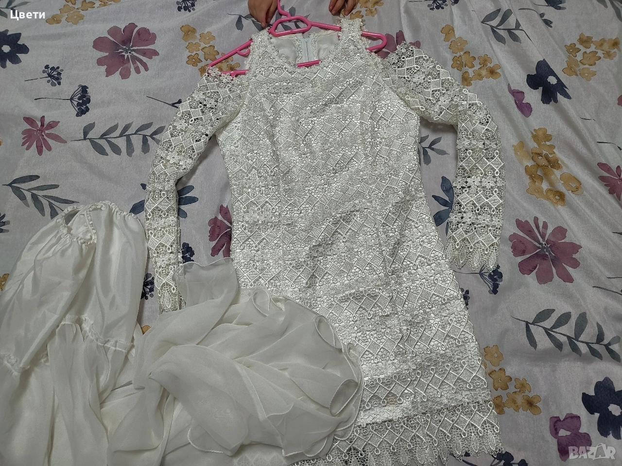 Бяла рокля за сватба,подпис или повод, снимка 1