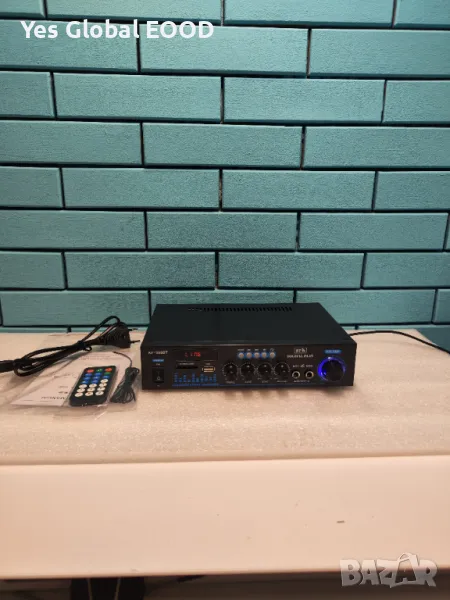 Усилвател Hi-Fi Bluetooth 2x60W със SD, USB и FM радио, снимка 1