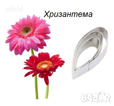 Хризантема слънчоглед листа метални форми резци форма резец за направа на цвете фондан торта, снимка 1