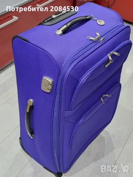 Голям куфар  LAMI (телескопична дръжка, колелца, шифър, уширител), снимка 1