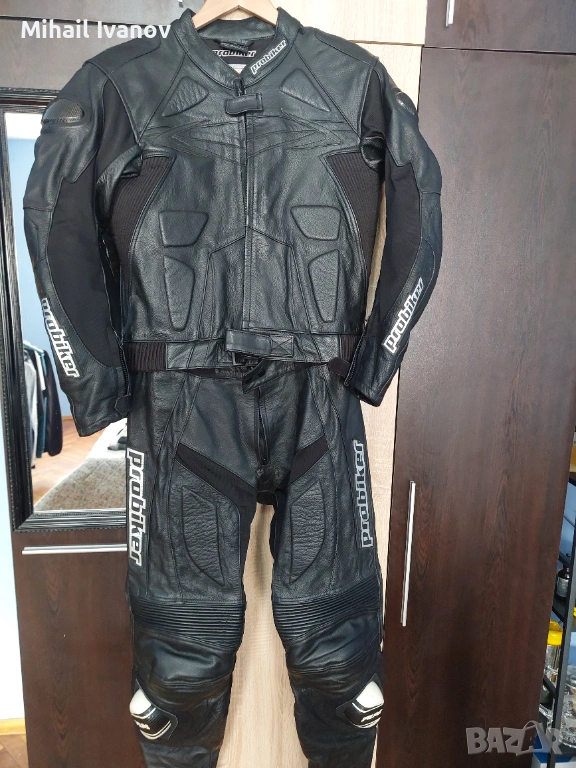 Кожен мото екип Probiker PRX-4 номер 54 на две части, снимка 1