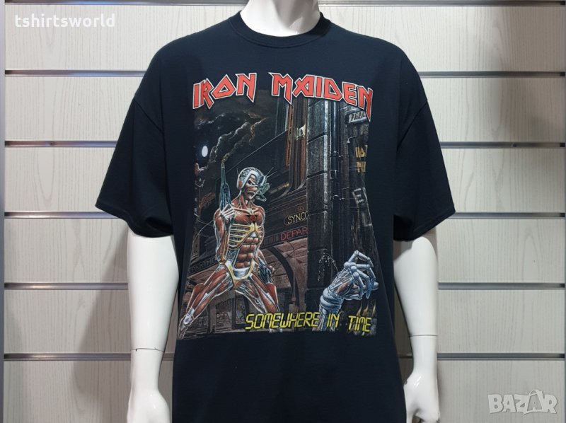 Нова мъжка тениска на музикалната група IRON MAIDEN - SOMEWHERE IN TIME, снимка 1
