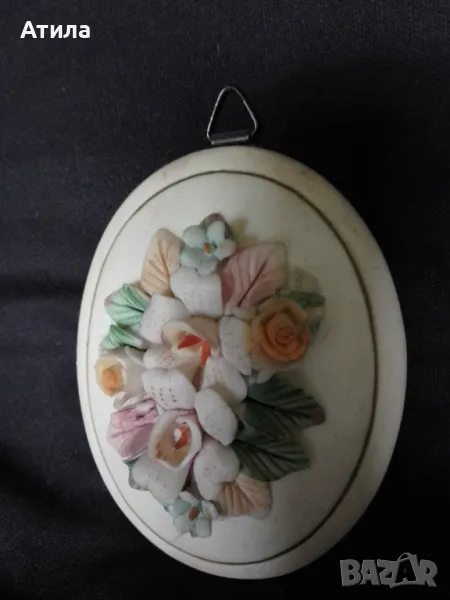 порцелан цветя италия 9/7 см, снимка 1