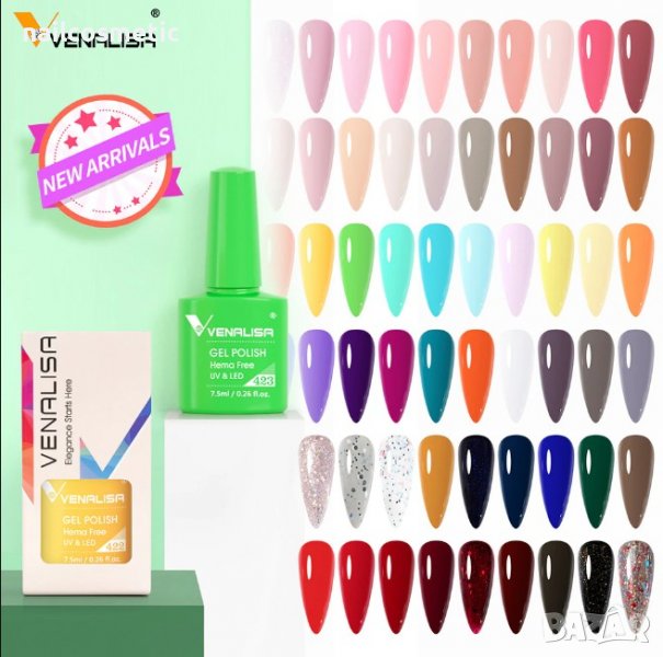 НОВО! VENALISA UV&LED ГЕЛ ЛАК ПЛЪТЕН ЦВЯТ - VIP4, снимка 1
