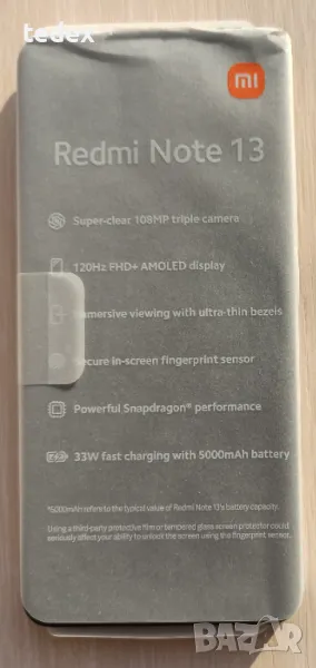 Redmi Note 13, 6GB RAM, 128GB, (Midnight Black), снимка 1