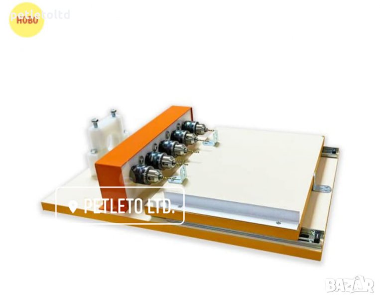 Уред за разпробиване на пчелни рамки, с 5 бр. работни глави и с плъзгаща табла, снимка 1