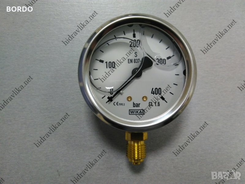 Манометър с глицерин WIKA - Ф63/0-400 bar (радиален), снимка 1